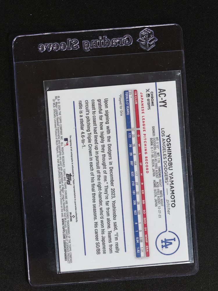 2025 Topps Chrome #AC-WY Yoshinobu Yamamoto — front
