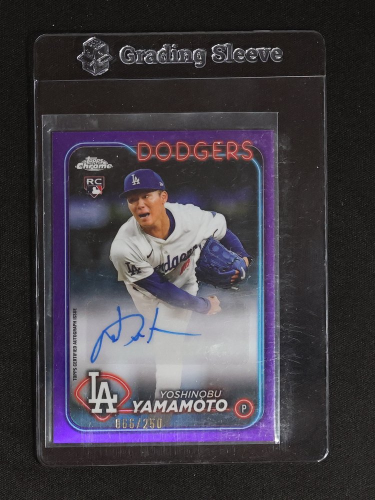 2024 Topps Chrome Rookie Autograph #RA-YY Yoshinobu Yamamoto — front