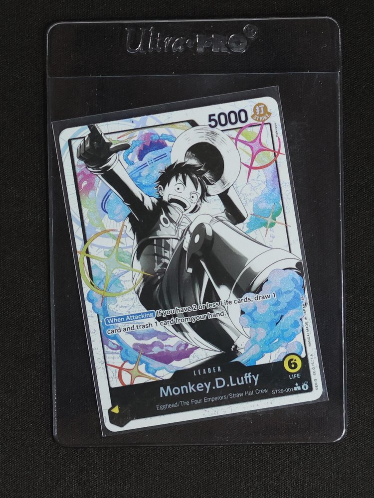 One Piece TCG Monkey.D.Luffy ST29-001 Alternate Art Leader Egghead — front
