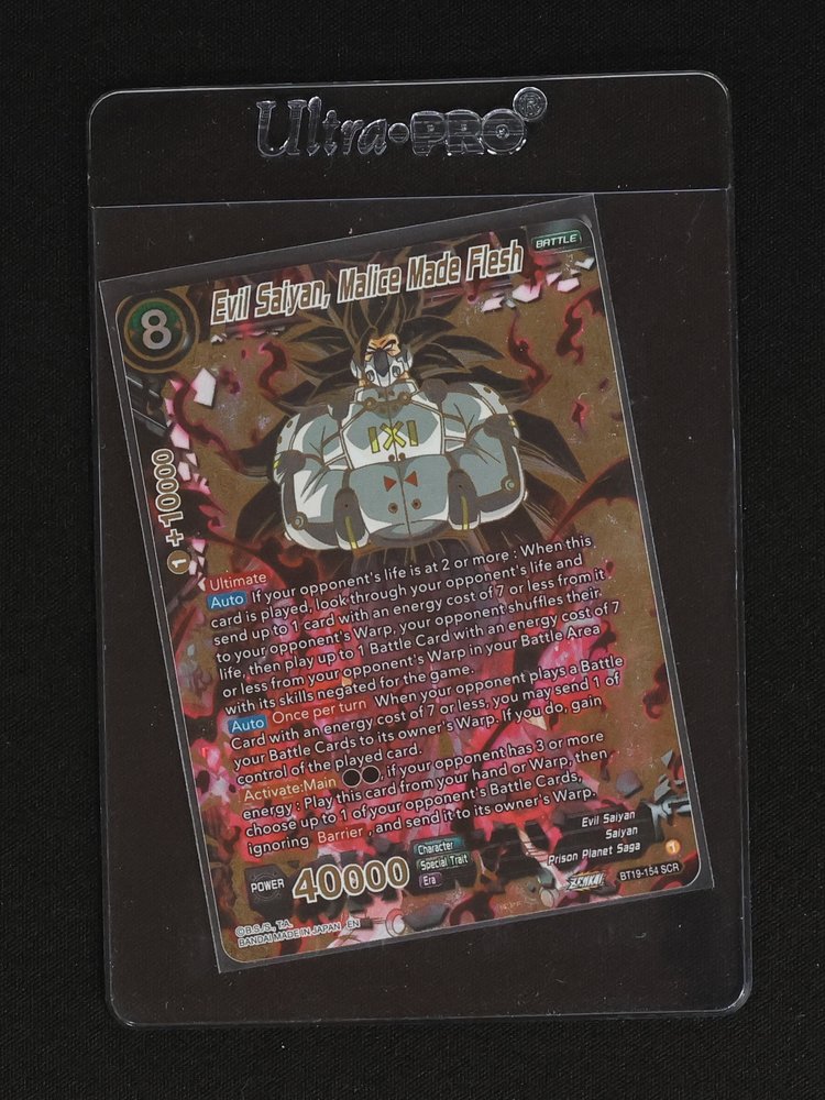 Dragon Ball Super Card Game BT19-154 Evil Saiyan, Malice Made Flesh SCR — front