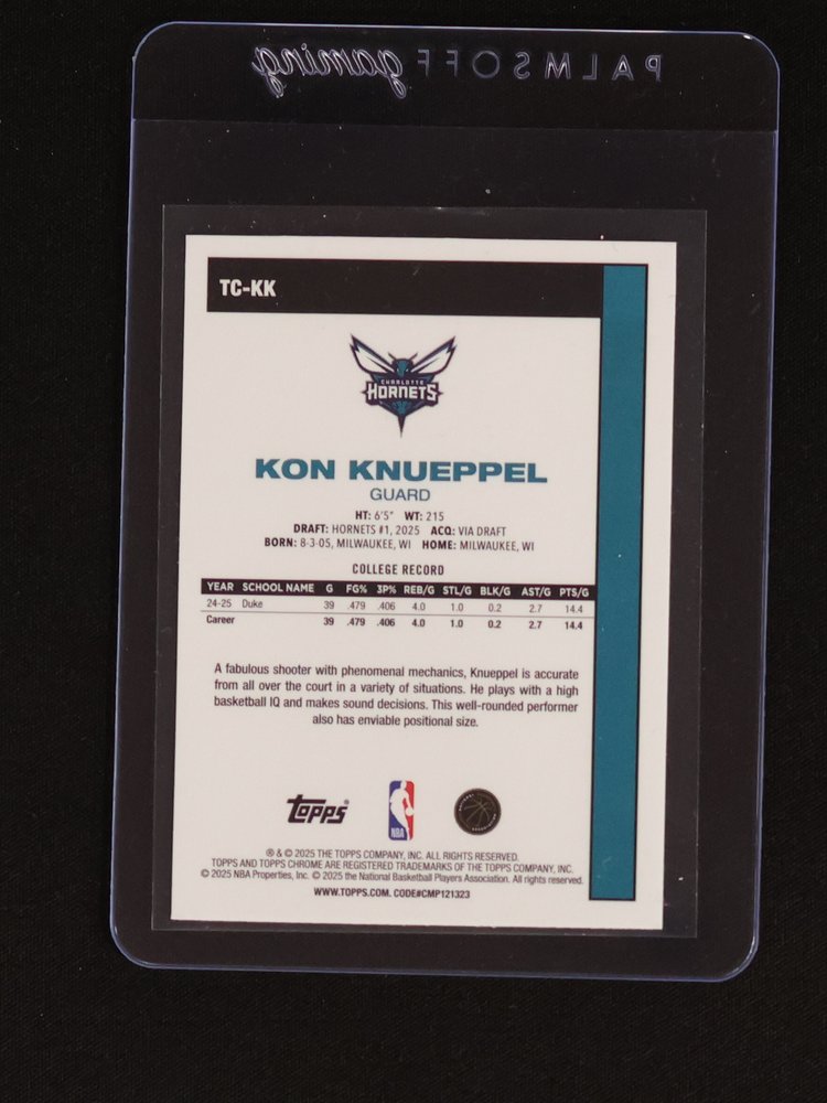 2025 Topps #TC-KK Kon Knueppel — front