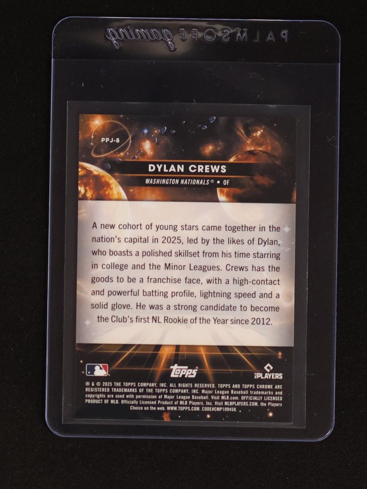 2025 Topps Cosmic Chrome Planetary Pursuit #PPJ-8 Dylan Crews — front