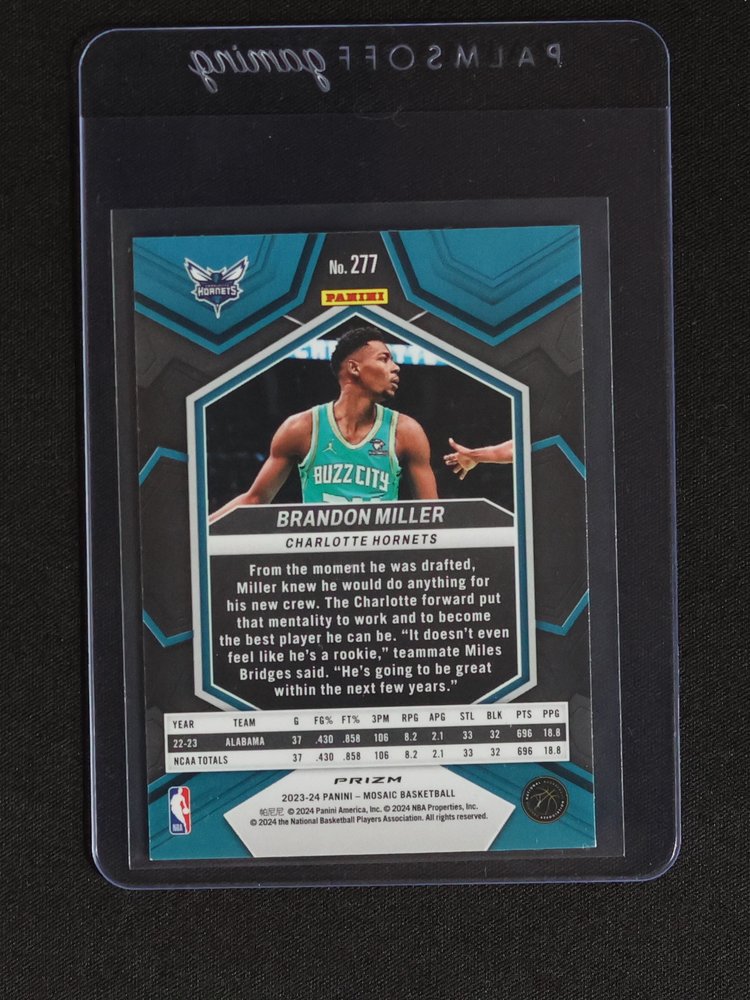 2023-24 Panini Mosaic #277 Brandon Miller — front