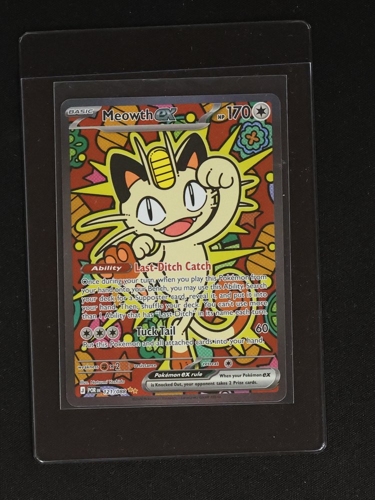 2025 Pokémon POR #121 Meowth EX — front