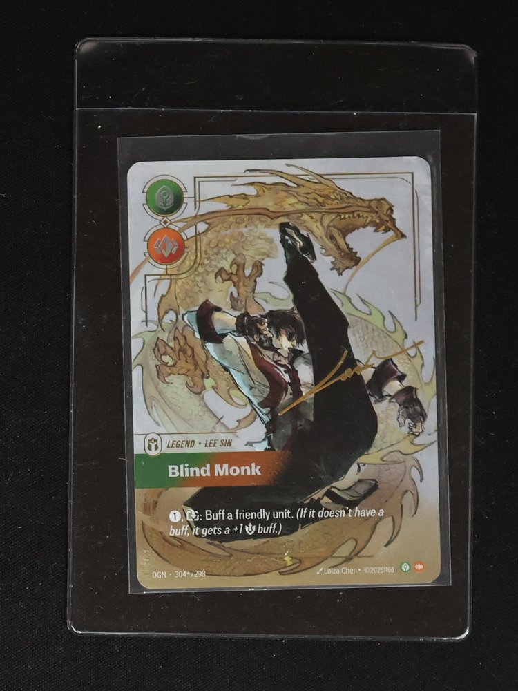 Riftbound OGN Lee Sin Blind Monk Overnumbered #304/298 — front