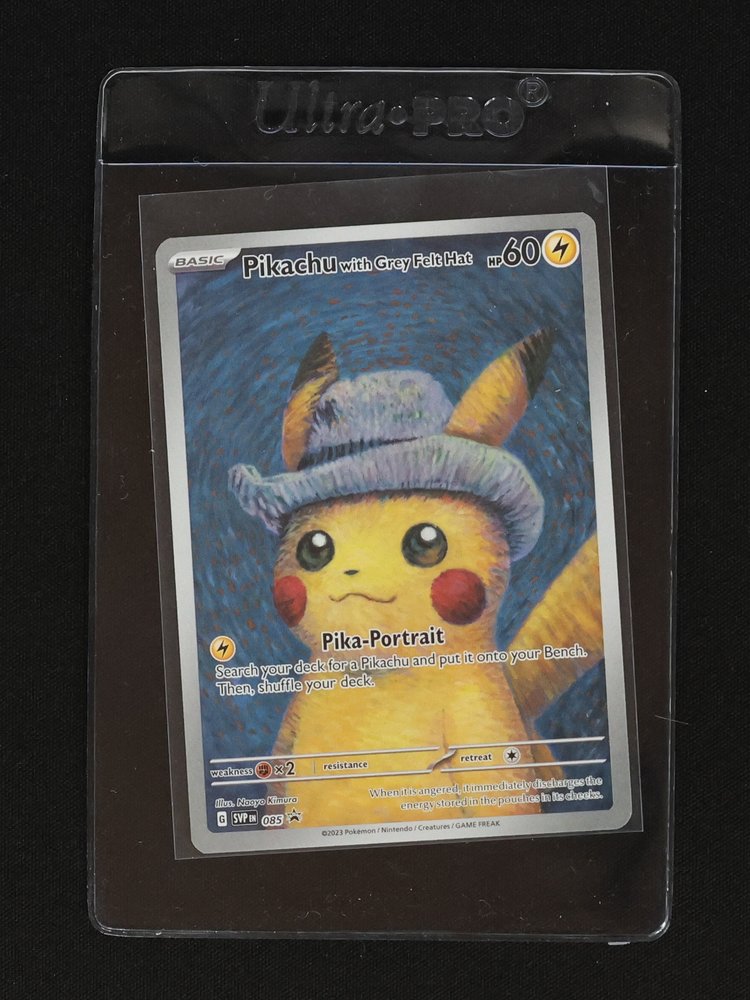 2023 Pokémon Scarlet & Violet Promo #085 Pikachu with Grey Felt Hat — front