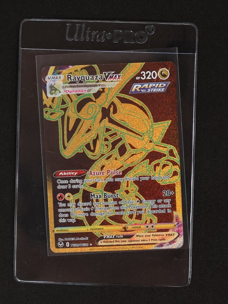 2022 Pokémon Silver Tempest #TG29 Rayquaza VMAX — front