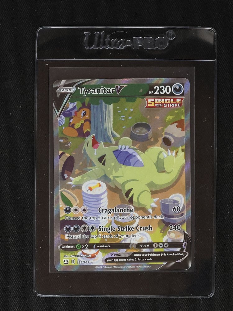 2021 Pokémon SWSH05 Battle Styles #155 Tyranitar V — front