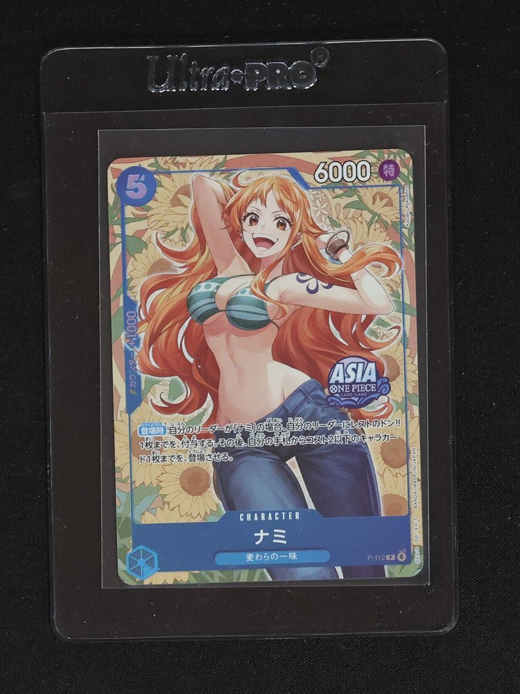 2025 One Piece Card Game P-112 Nami Asia Exclusive Promo — front
