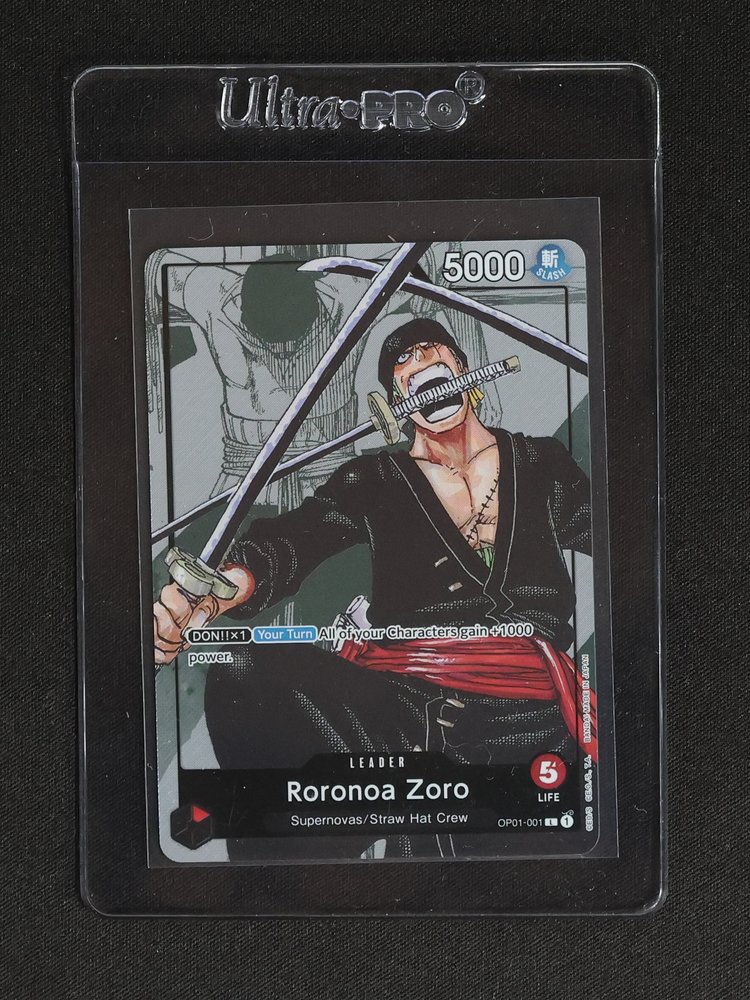 One Piece Card Game OP01-001 Roronoa Zoro Leader — front