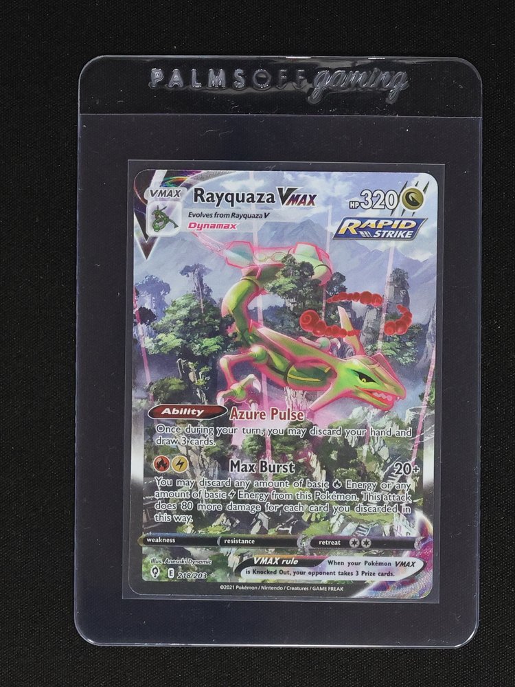 2021 Pokémon TCG Evolving Skies #218 Rayquaza VMAX — front
