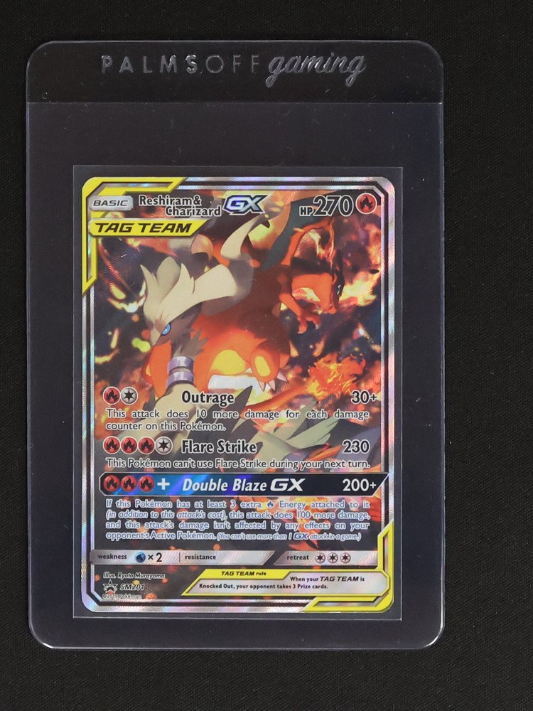 2019 Pokémon SM201 Reshiram & Charizard GX — front
