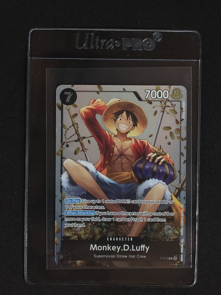 2023 Bandai One Piece Monkey.D.Luffy P-075 Promo Card — front