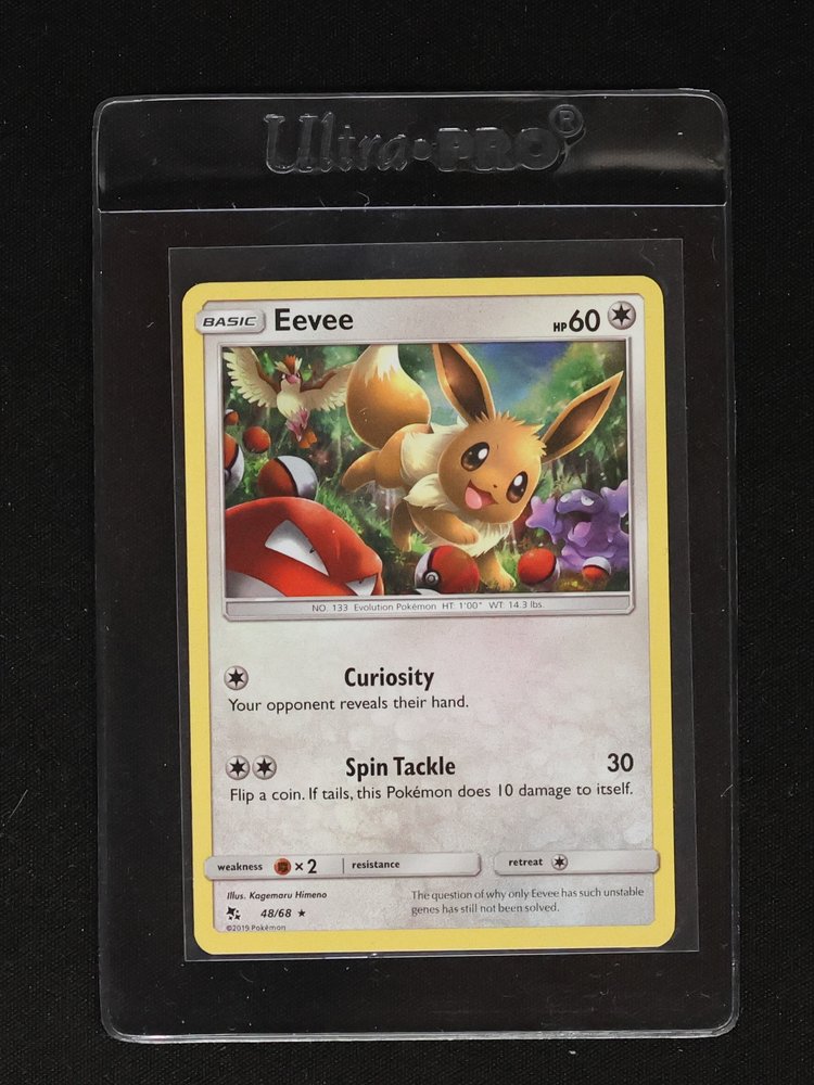 2019 Pokemon TCG Hidden Fates #48 Eevee — front