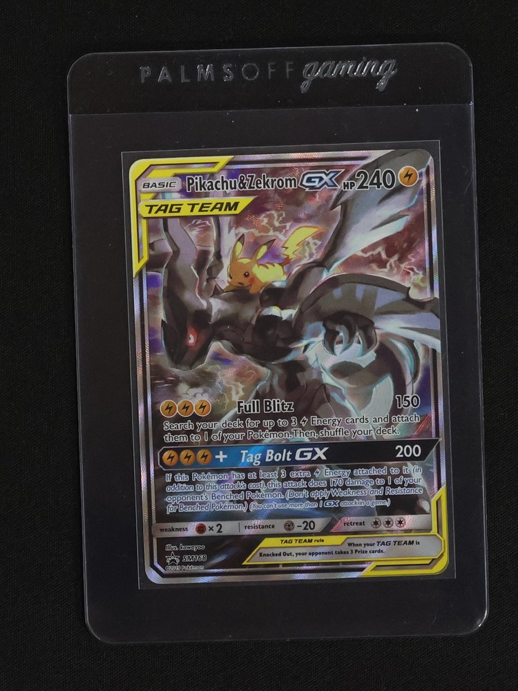 2019 Pokémon SM168 Pikachu & Zekrom GX TAG TEAM Black Star Promo — front
