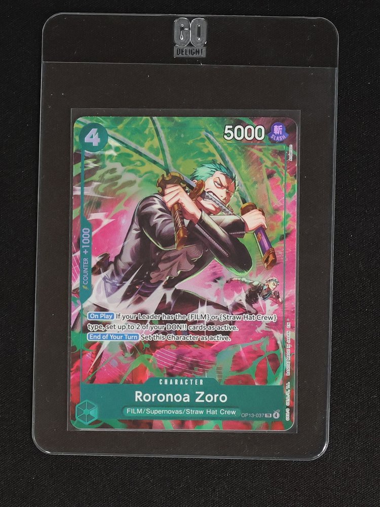 One Piece TCG 2023 OP13-037 Roronoa Zoro Carrying On His Will — front