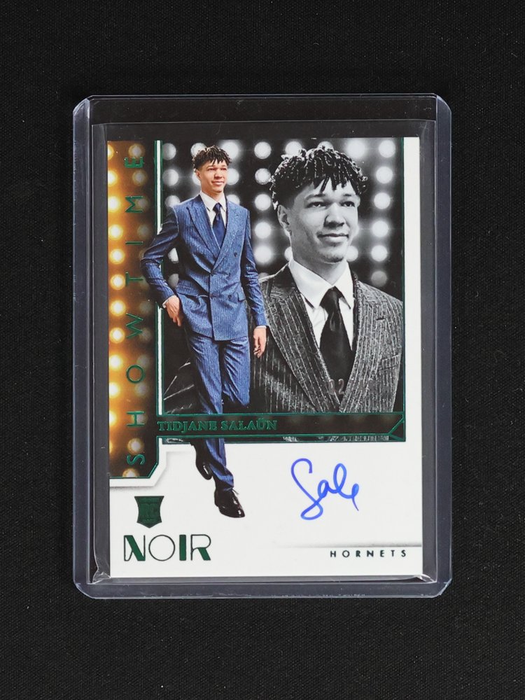 2024-25 Panini Noir #396 Tidjane Salaun Rookie Auto — front