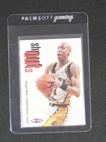 1998-99 NBA Hoops Shout Outs #19SO Reggie Miller — front