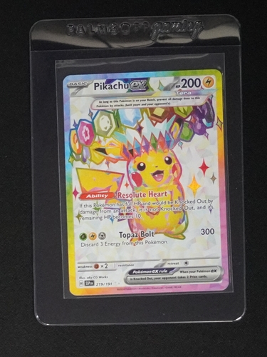 2024 Pokémon TCG SV08 Surging Sparks #219/191 Pikachu ex — front
