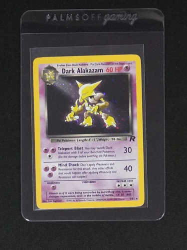 2000 Pokemon Team Rocket #1 Dark Alakazam — front