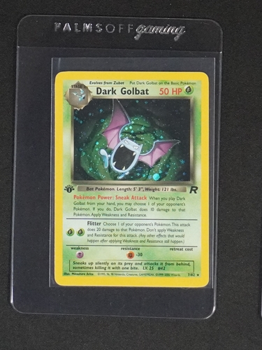 2000 Pokémon Team Rocket #7 Dark Golbat — front