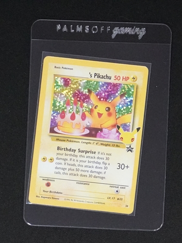 2021 Pokemon Celebrations Classic Collection #24 Birthday Pikachu — front