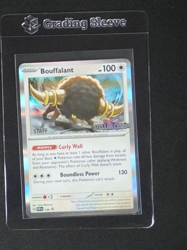 2024 Pokémon TCG SV07: Stellar Crown #136 Bouffalant STAFF Promo — front