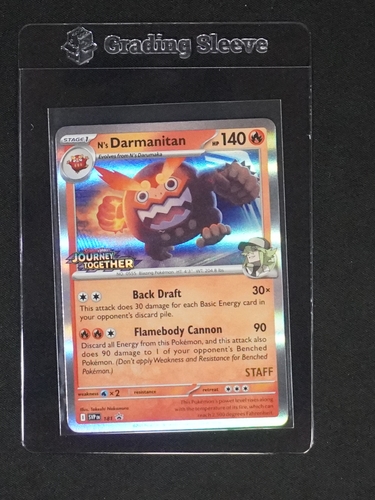 2025 Pokemon Journey Together #181 N's Darmanitan Prerelease Staff — front