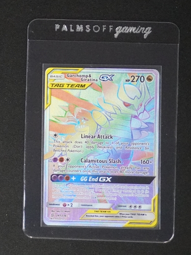 2019 Pokémon Sun & Moon Unified Minds #247 Garchomp & Giratina GX — front