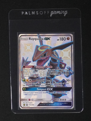 2018 Pokémon Sun & Moon Celestial Storm #177a Rayquaza GX — front