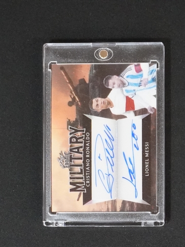 2024 Panini Military Cristiano Ronaldo Lionel Messi Dual Autograph — front