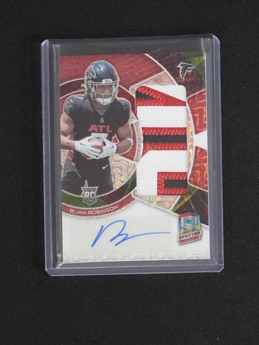 2023 Panini Spectra Bijan Robinson Rookie Patch Auto — front