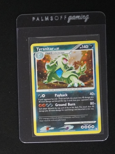 2007 Pokémon TCG Mysterious Treasures #17 Tyranitar — front