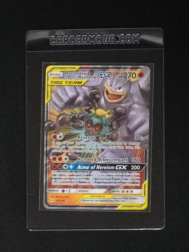 2019 Pokemon Sun & Moon Unbroken Bonds #82 Marshadow & Machamp GX — front