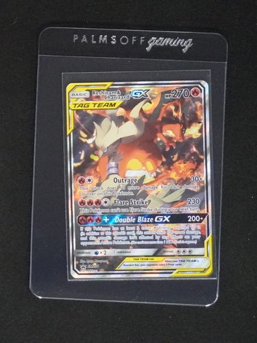 2019 Pokémon SM Black Star Promo #SM201 Reshiram & Charizard GX — front