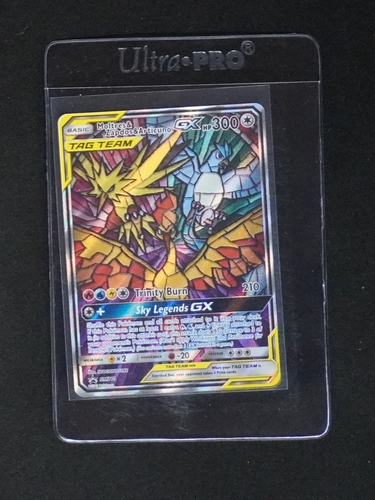 2019 Pokémon SM Black Star Promo #SM210 Moltres & Zapdos & Articuno GX — front