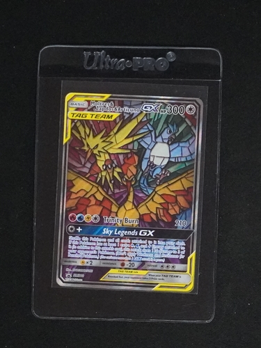 2019 Pokemon SM Black Star Promo #SM210 Moltres & Zapdos & Articuno GX — front
