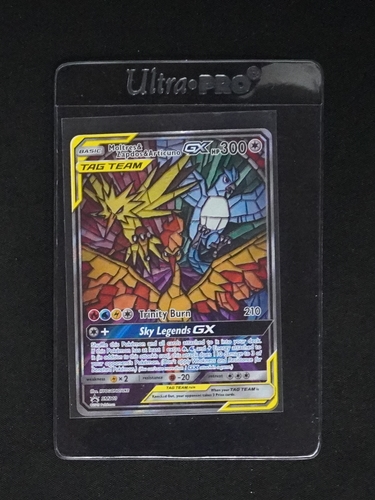 2019 Pokémon SM Black Star Promo #SM210 Moltres & Zapdos & Articuno GX — front