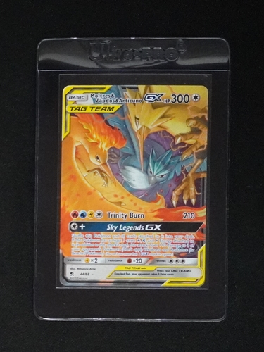 2019 Pokémon Sun & Moon Hidden Fates #44 Moltres & Zapdos & Articuno GX — front