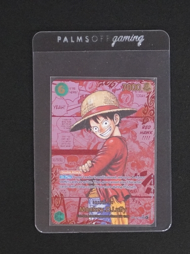 2025 One Piece OP13-118 Monkey D. Luffy Red Manga Alt Art Carrying on His Will — front