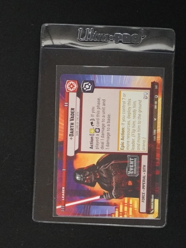 Star Wars Unlimited Darth Vader, Dark Lord of the Sith JUDGE PROMO — front
