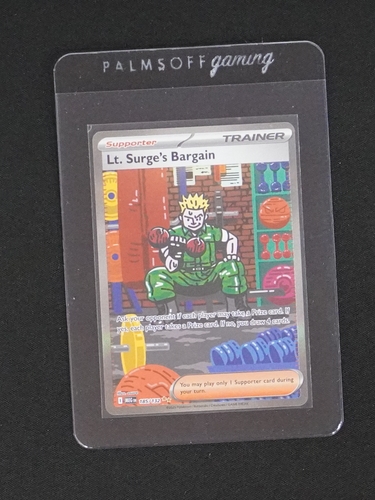 2025 Pokémon TCG Mega Evolution #185 Lt. Surge's Bargain — front