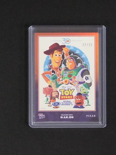 2025 Topps Now Disney Toy Story 30th Anniversary #TS01 Woody Buzz Lightyear — front