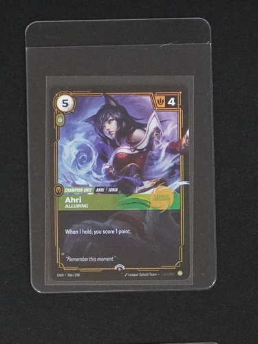 2025 Riftbound #066 Ahri Alluring Launch Promo — front