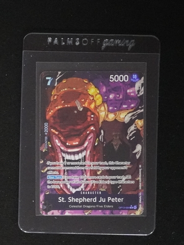 One Piece Card Game OP13-084 St. Shepherd Ju Peter Alternate Art Carrying On His Will — front