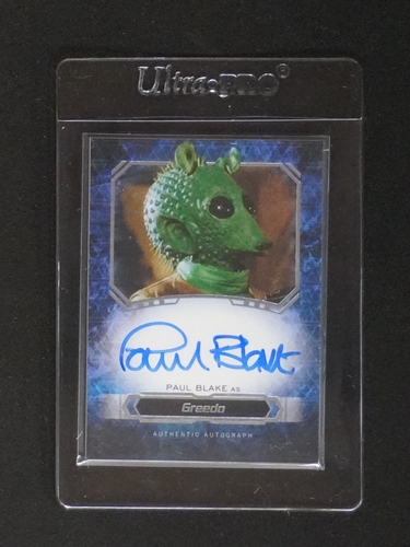 Star Wars Perspectives UK Edition Paul Blake as Greedo Autograph Card — front