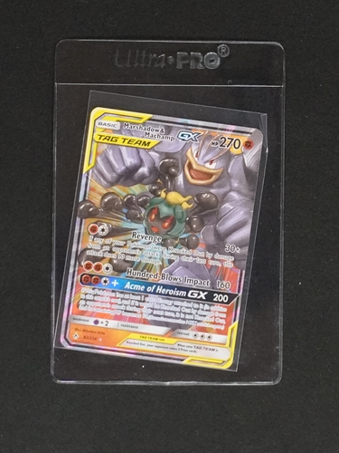 2019 Pokemon Sun & Moon Unbroken Bonds #82 Marshadow & Machamp GX — front