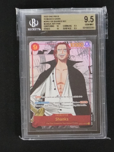 2022 ONE PIECE ROMANCE DAWN #OP01-120 Shanks SEC Manga Art Parallel — front