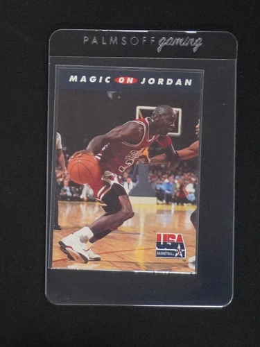 1992 Skybox USA #105 Magic On Jordan Michael Jordan — front