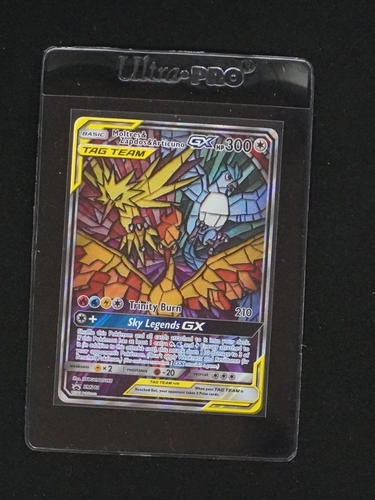 2019 Pokémon SM Black Star Promo #SM210 Moltres & Zapdos & Articuno GX — front
